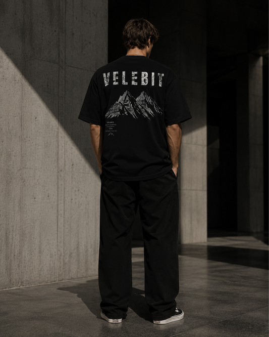 ZeroCore Velebit oversized t-shirt worn by model, back view