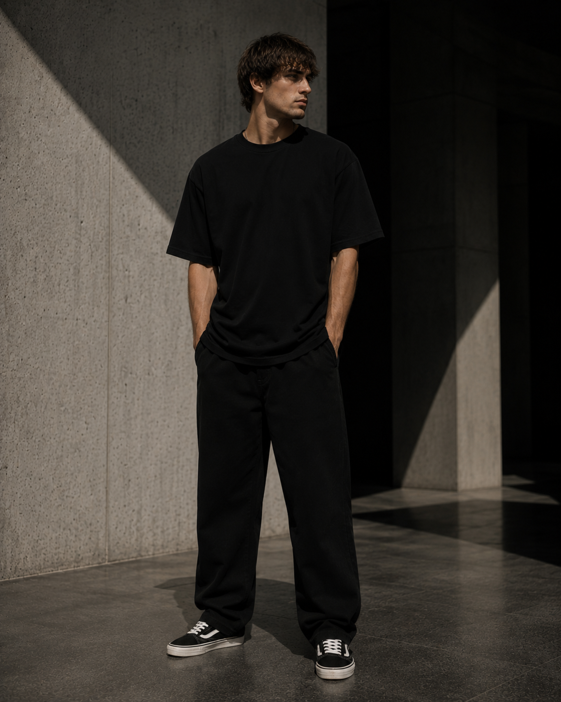 ZeroCore Velebit oversized t-shirt, front view on model